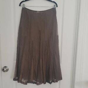 J. Jill Brown A-Line Skirt
